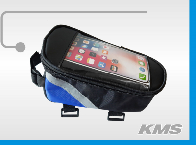 Велосумка под телефон на раму KMS (40 чер/син, 30 чер/крас, 30 чер/зел)