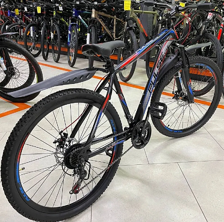 Велосипед 27,5 PULSE MD480 черный/сине/красный