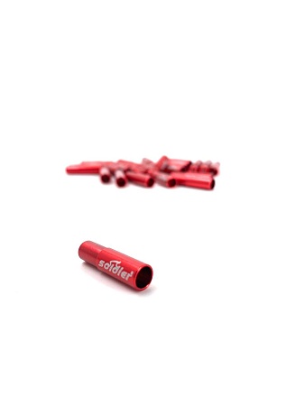 Наконечник оплетки переключения JAGWIRE 4.5mm  AL Red с пыльником 