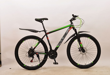 Велосипед Pulse Lite MD-5100 27.5&quot;, цвет черный\зеленый\оранжевый