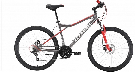 Велосипед Stark Slash 26.1 D Steel серый/красный рама 16 2022