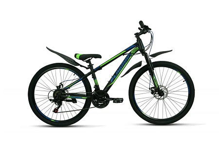 Велосипед 26 FLAGMAN MD2601 черный/сине/зеленый