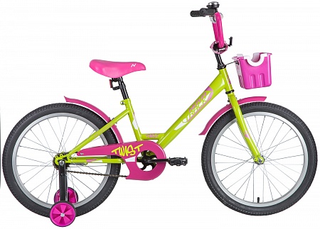 Велосипед 20 Novatrack Twist салатово-розовый